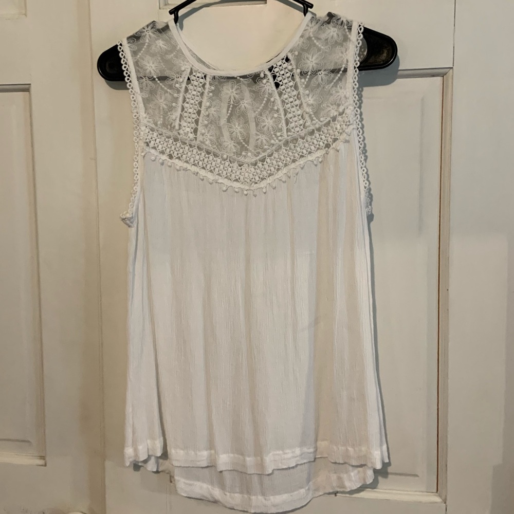 DONATED❗️ NWOT- White Lace shirt